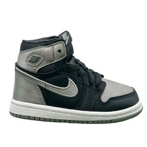 Size 6C - Toddlers Nike Air Jordan 1 Retro High OG TD‎ Black Silver FD5305-010